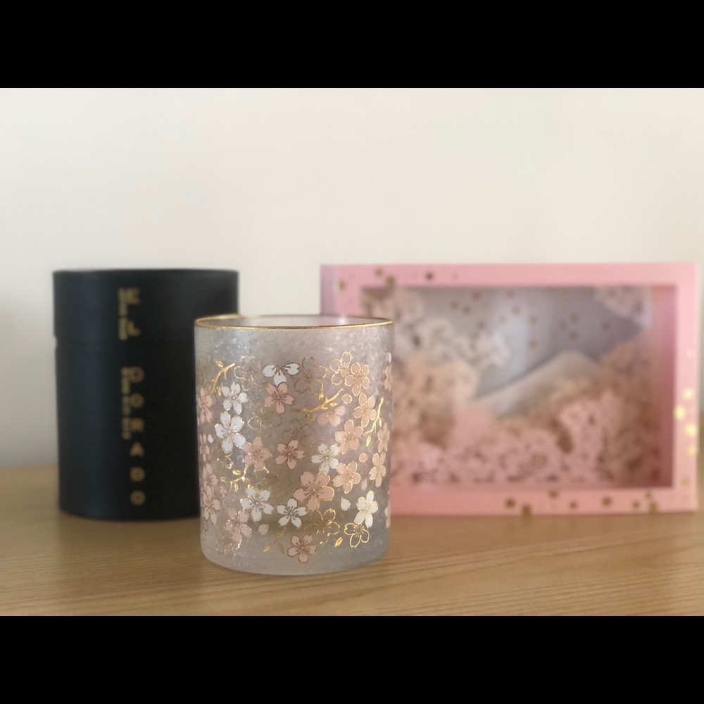 New Japanese Sakura El Dorado Glass with Gold